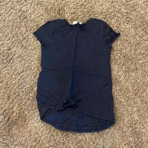 Gap kids navy blue ruffled tee size 10